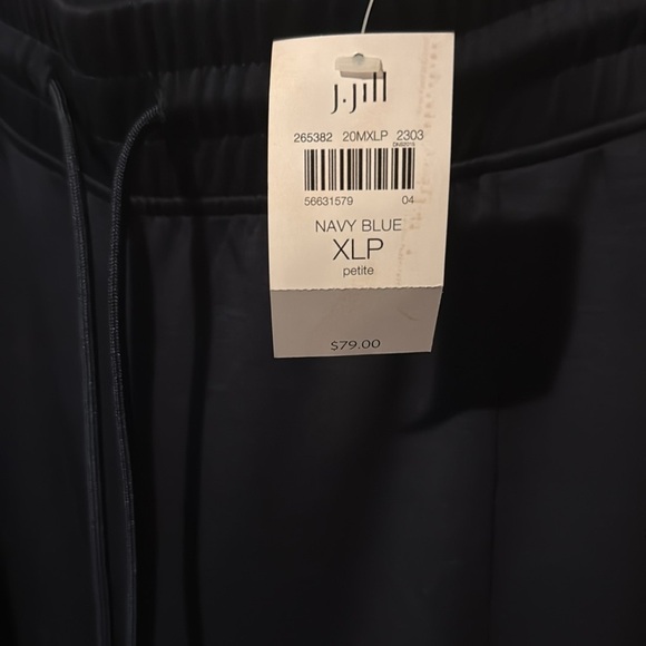 NWT J Jill Fit Athletic Pants Navy Blue XL Petitite Women Athlesiure Pockets Tie - Picture 3 of 11